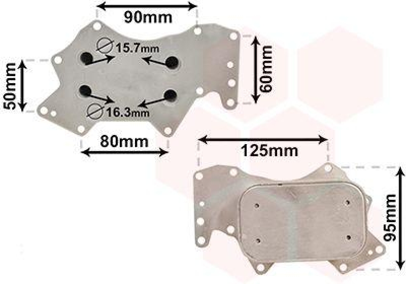 VAN WEZEL Oil Cooler, engine oil