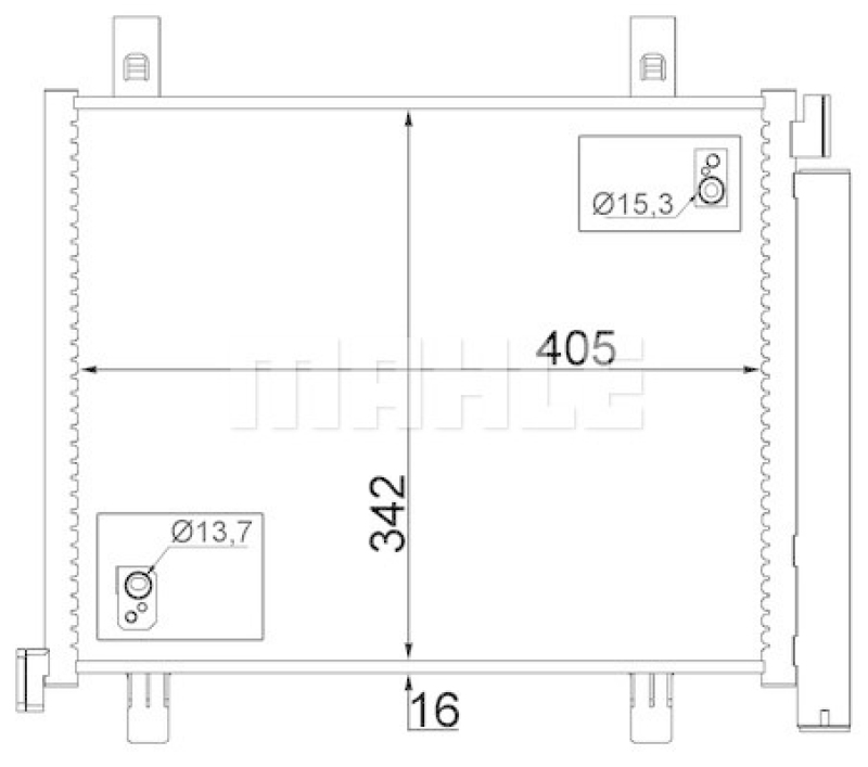MAHLE Condenser, air conditioning BEHR