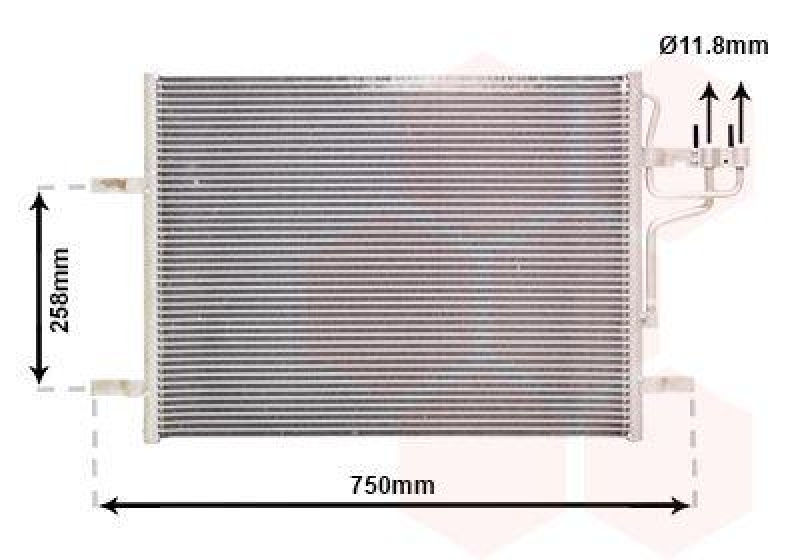 VAN WEZEL Condenser, air conditioning
