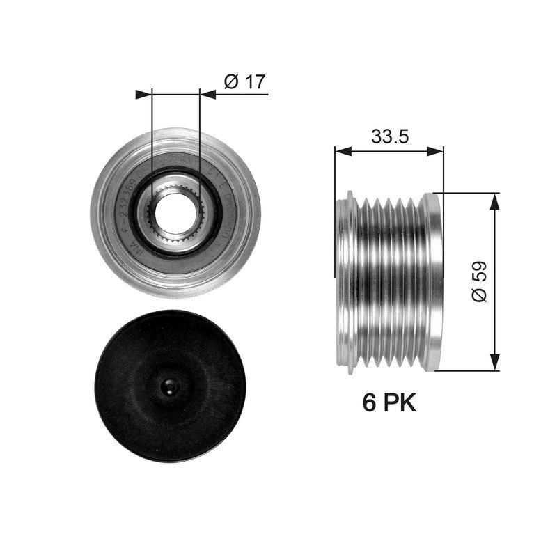 GATES Alternator Freewheel Clutch DriveAlign®