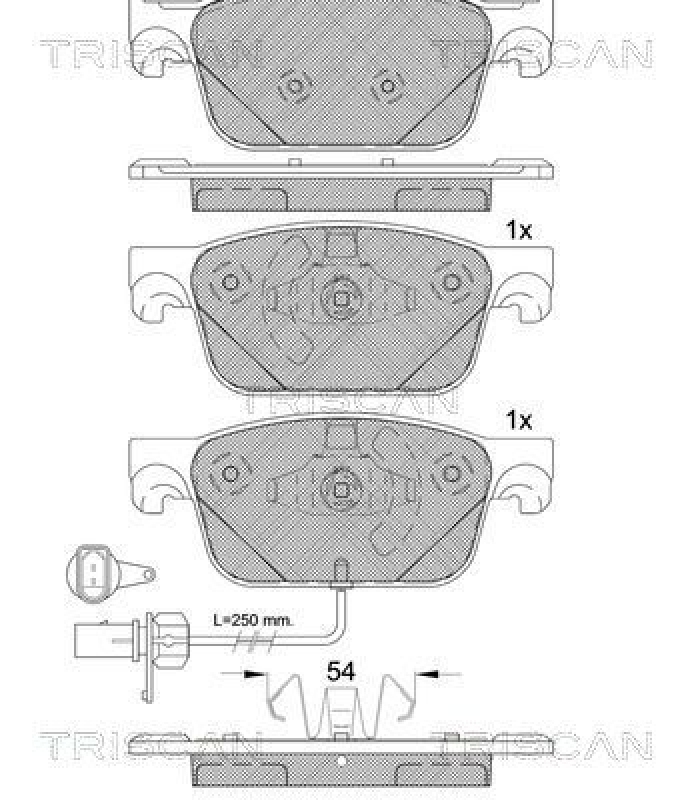 TRISCAN Brake Pad Set, disc brake