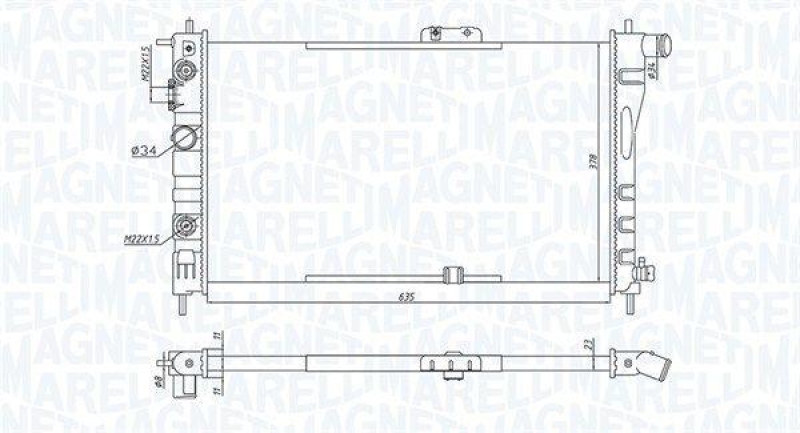 MAGNETI MARELLI Radiator, engine cooling