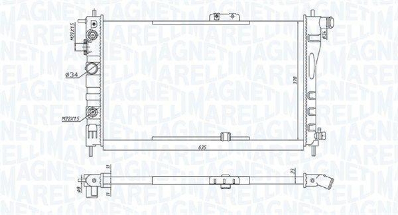 MAGNETI MARELLI Kühler, Motorkühlung