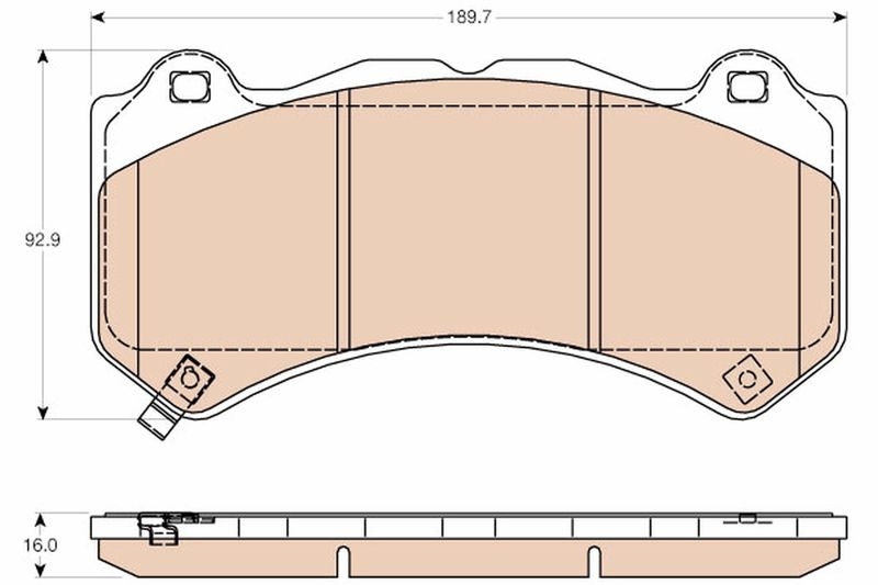 TRW Brake Pad Set, disc brake