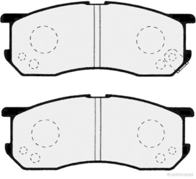 HERTH+BUSS JAKOPARTS 4x Bremsbeläge Bremsbelagsatz