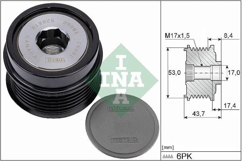 INA Alternator Freewheel Clutch