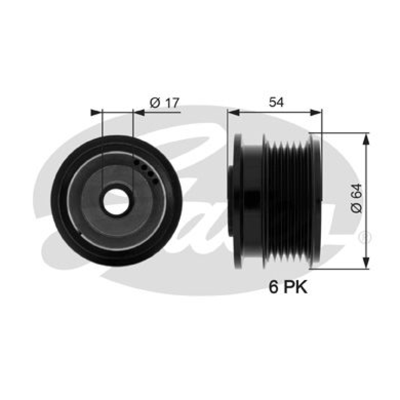 GATES Alternator Freewheel Clutch DriveAlign&reg;
