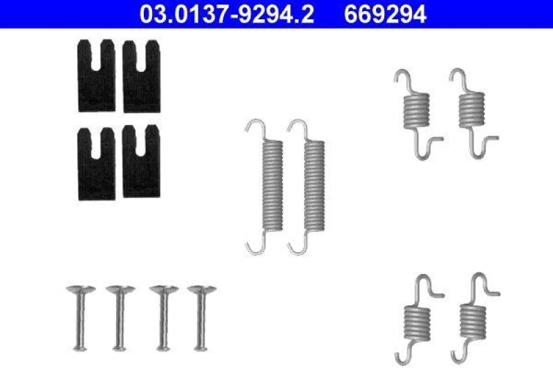 ATE Accessory Kit, parking brake shoes