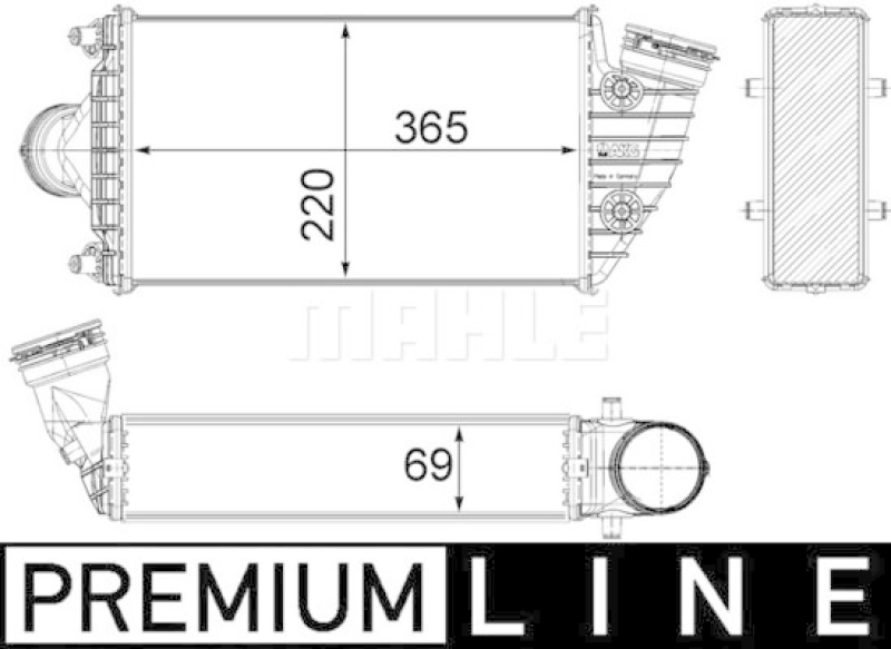 MAHLE Ladeluftkühler BEHR *** PREMIUM LINE ***