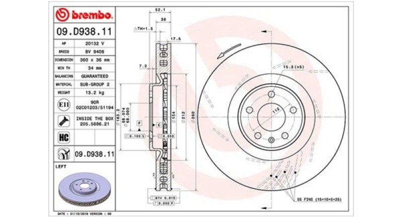 2x MAGNETI MARELLI Bremsscheibe