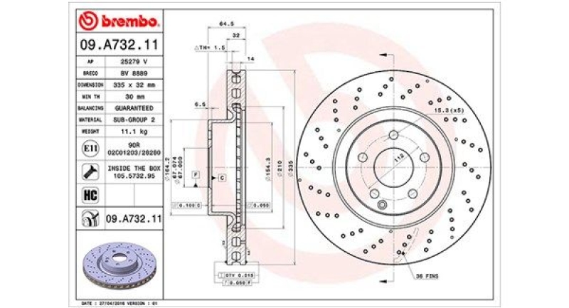 2x MAGNETI MARELLI Bremsscheibe