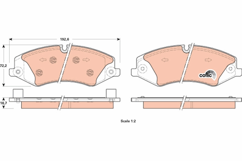 TRW Brake Pad Set, disc brake COTEC