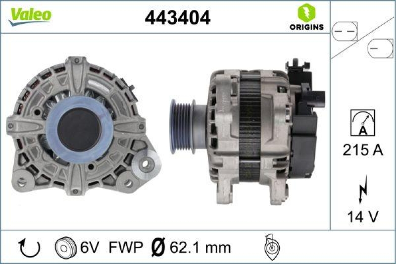 VALEO Generator VALEO ORIGINS NEW OE TECHNOLOGIE