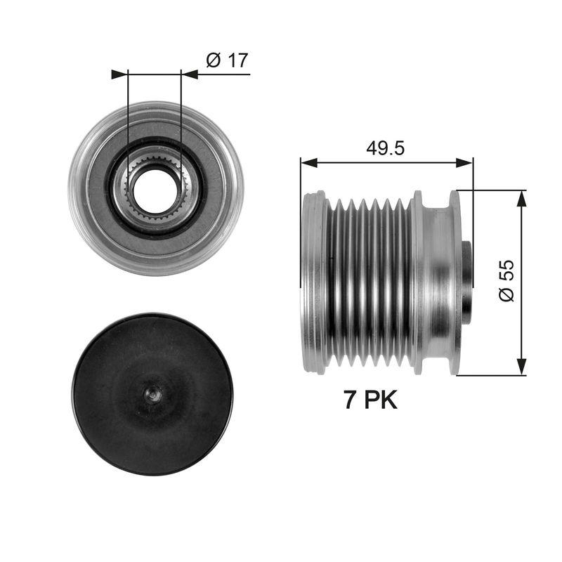 GATES Alternator Freewheel Clutch DriveAlign®