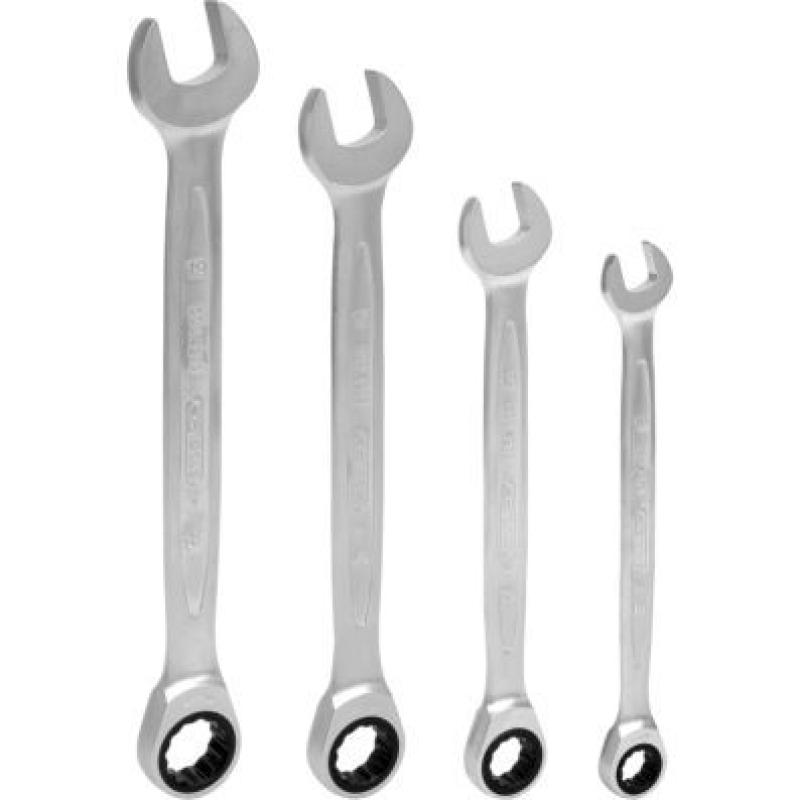 KS TOOLS Ratchet Ring Open-ended Spanner Set