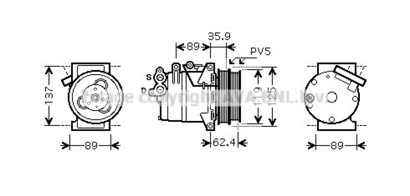 AVA QUALITY COOLING Kompressor, Klimaanlage