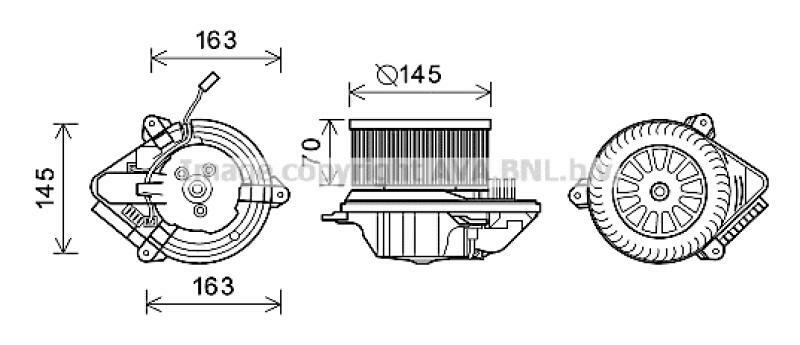 AVA QUALITY COOLING Elektromotor, Innenraumgebläse