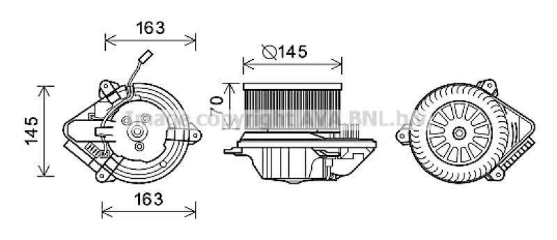 AVA QUALITY COOLING Elektromotor, Innenraumgebläse