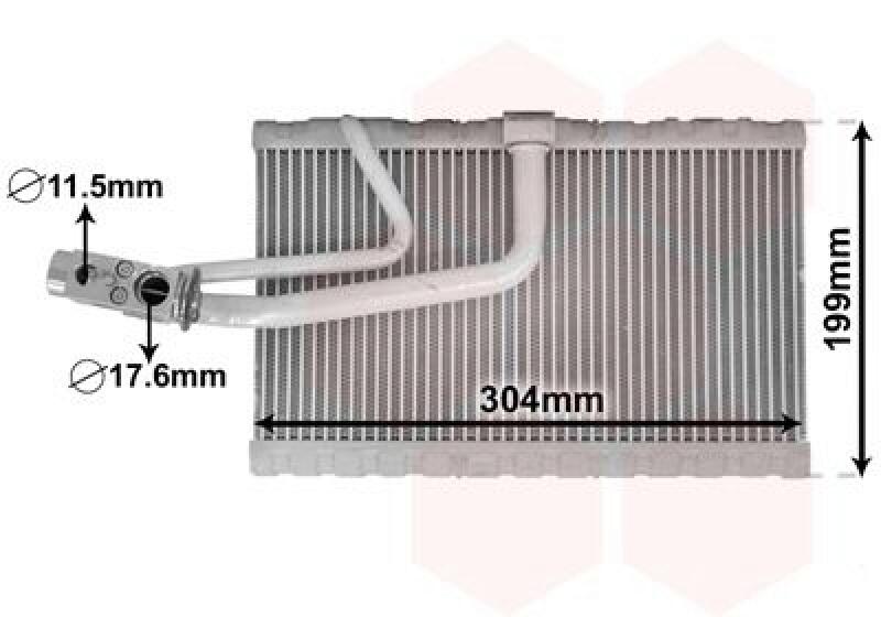 VAN WEZEL Evaporator, air conditioning
