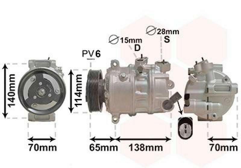 VAN WEZEL Compressor, air conditioning