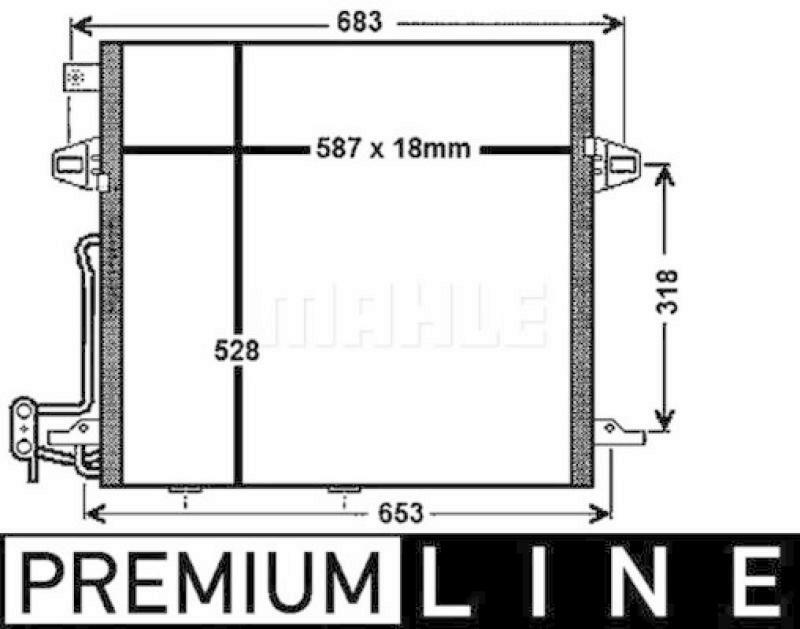 MAHLE Condenser, air conditioning PREMIUM LINE