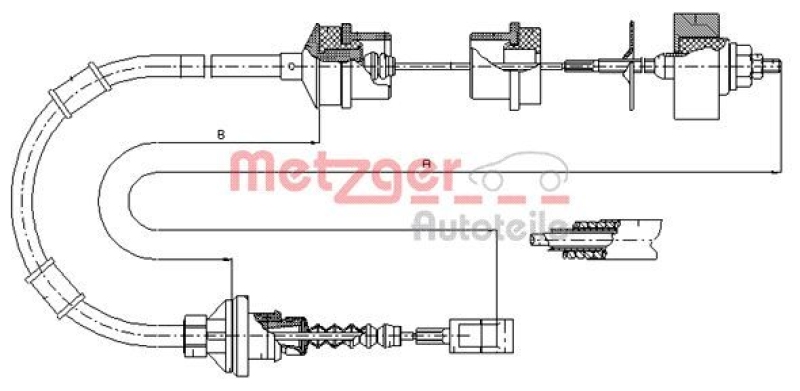 METZGER Cable Pull, clutch control
