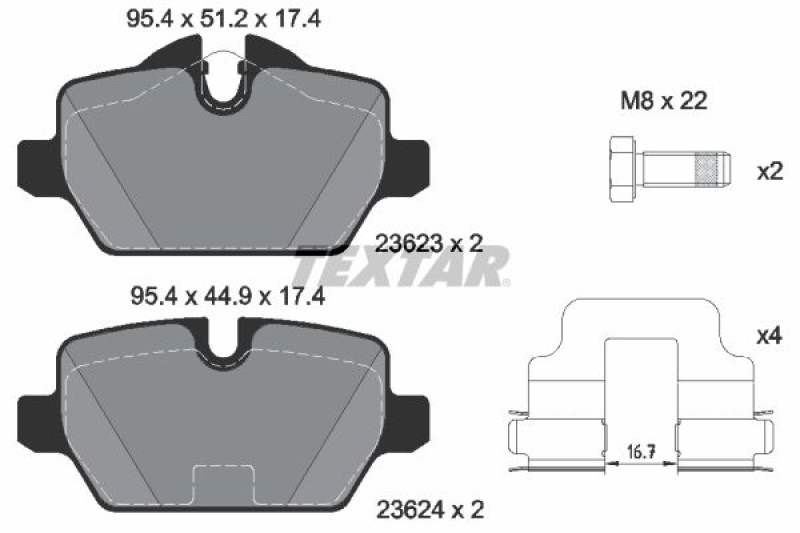 TEXTAR Brake Pad Set, disc brake epad