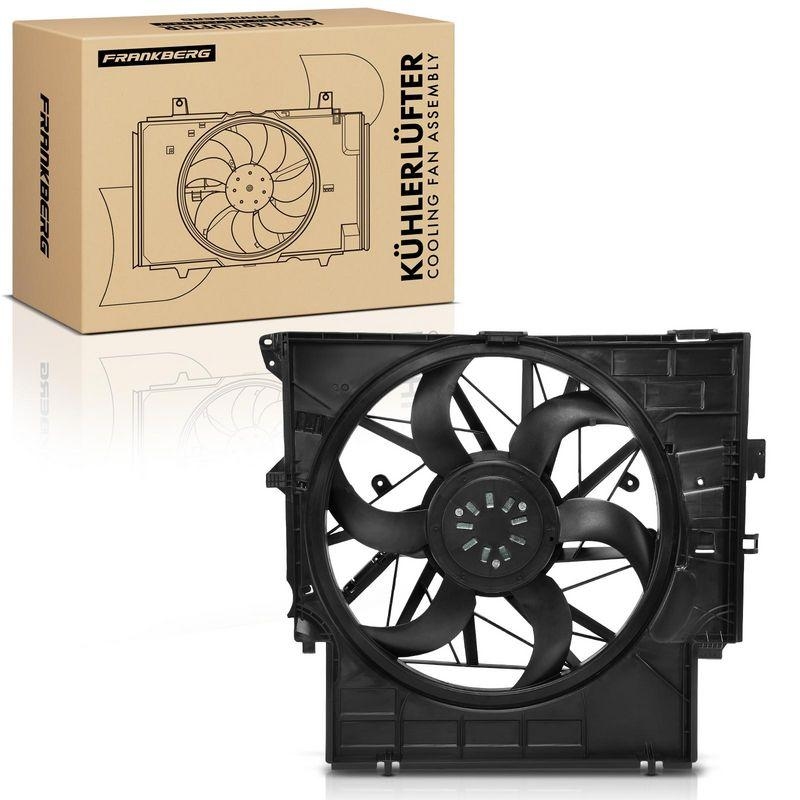 1x Frankberg Motork&uuml;hler Einfachl&uuml;fter mit K&uuml;hlerl&uuml;fterrahmen passend f&uuml;r BMW F25 sDrive18d sDrive20i F26 xDrive20d 5481FB0043438