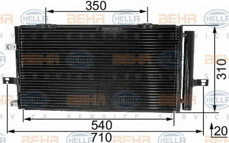 HELLA Condenser, air conditioning