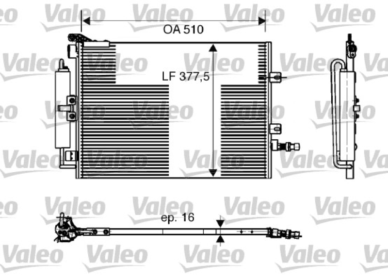 VALEO Kondensator, Klimaanlage 818165