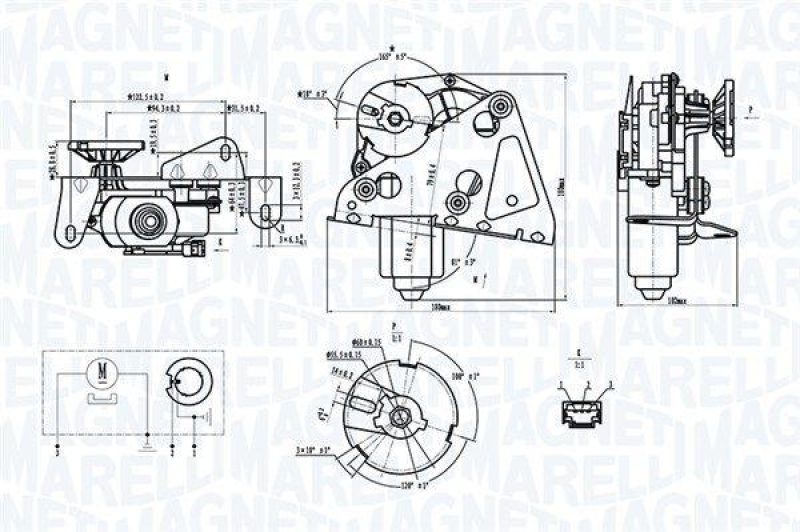 MAGNETI MARELLI Wischermotor 64374400010
