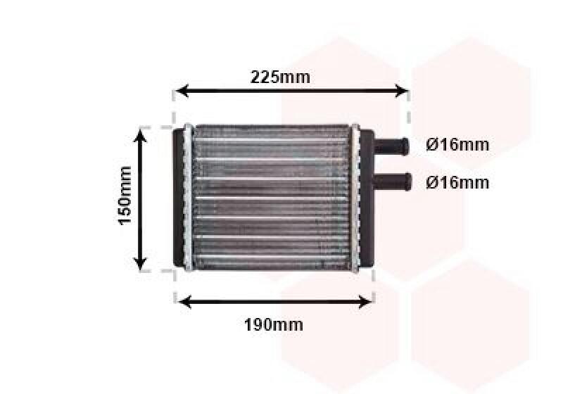 VAN WEZEL W&auml;rmetauscher, Innenraumheizung 2006083