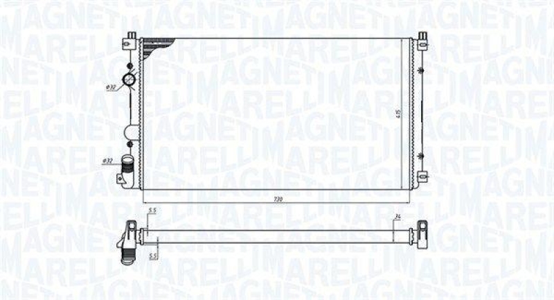 MAGNETI MARELLI Radiator, engine cooling