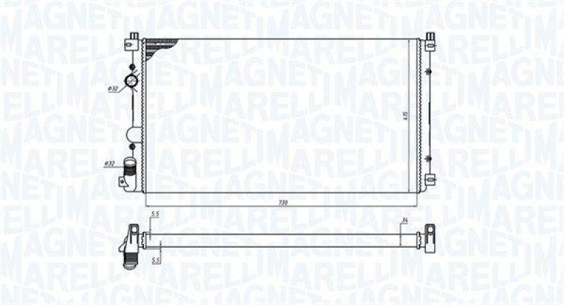 MAGNETI MARELLI Kühler, Motorkühlung