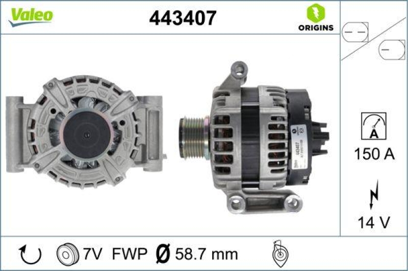 VALEO Generator VALEO ORIGINS NEW OE TECHNOLOGIE