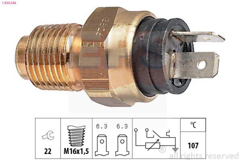 EPS Sensor, Kühlmitteltemperatur Made in Italy - OE Equivalent