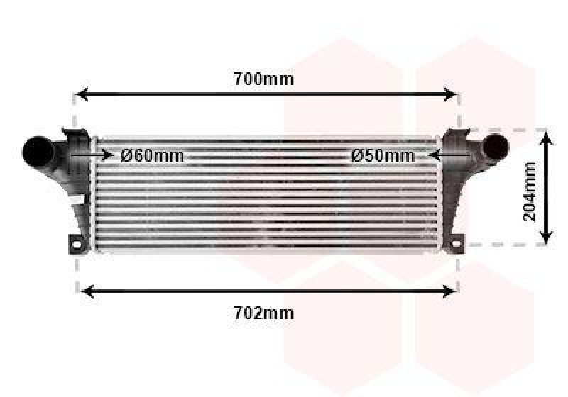VAN WEZEL Intercooler, charger