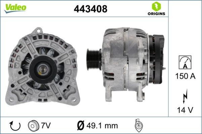 VALEO Generator VALEO ORIGINS NEW OE TECHNOLOGIE