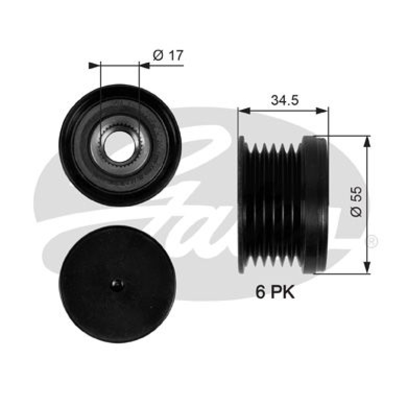 GATES Alternator Freewheel Clutch DriveAlign®