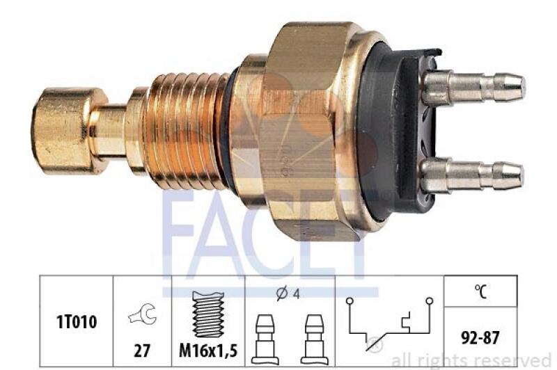 FACET Temperaturschalter, Kühlerlüfter Made in Italy - OE Equivalent