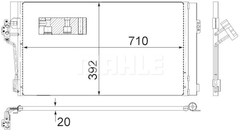 MAHLE Kondensator, Klimaanlage BEHR