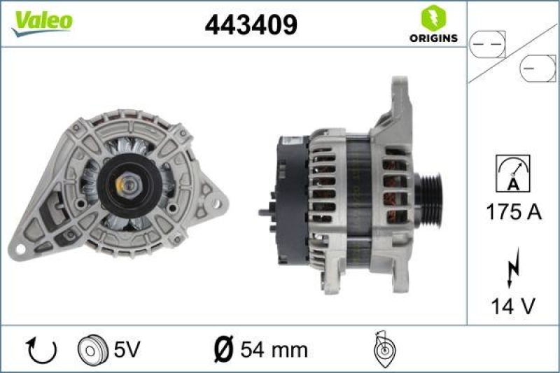 VALEO Generator VALEO ORIGINS NEW OE TECHNOLOGIE