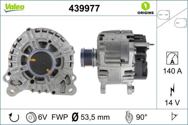 VALEO Alternator VALEO ORIGINS NEW