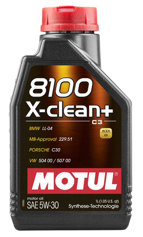 1L Motul Motor&ouml;l 8100 X-clean+ 5W-30 ACEA A3/B4 VW 504.00 507.00 109222