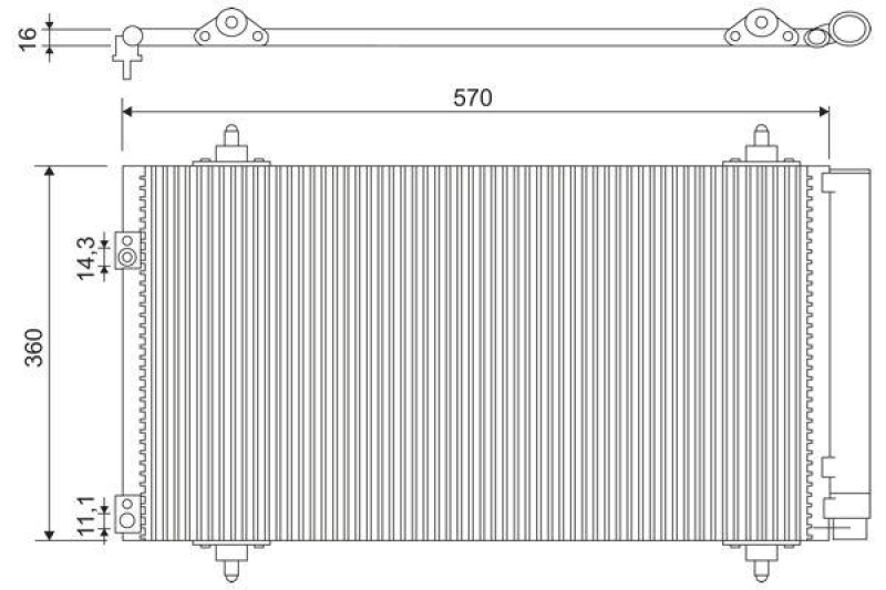 VALEO Kondensator, Klimaanlage 818171