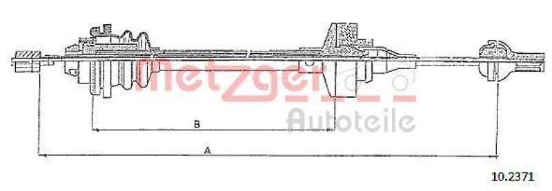 METZGER Seilzug, Kupplungsbet&auml;tigung