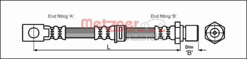 METZGER Bremsschlauch 4114758