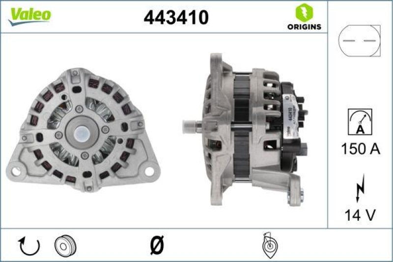 VALEO Generator VALEO ORIGINS NEW OE TECHNOLOGIE