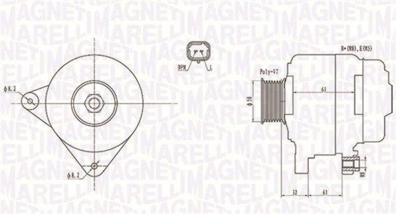 MAGNETI MARELLI Generator 63731959010