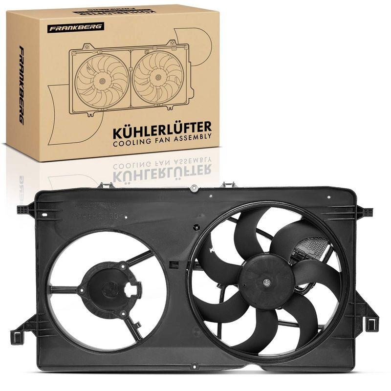 1x Frankberg Motork&uuml;hler Doppell&uuml;fter mit K&uuml;hlerl&uuml;fterrahmen passend f&uuml;r Ford Transit Bus FB FC FD FS FZ FA FF FM FN 5481FB0043443